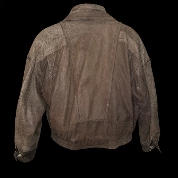 Wilsons Adventure Bound Leather Bomber Jacket Mens L Brown Thinsulate Zip Liner - Picture 6 of 6